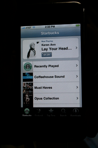Illustration for article titled First Hands-On with Starbucks iTunes Wireless Music Store (Video)